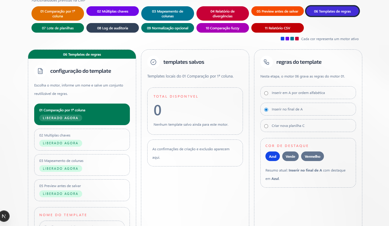 Segunda tela do SHEET-BOT ocupando todo o card